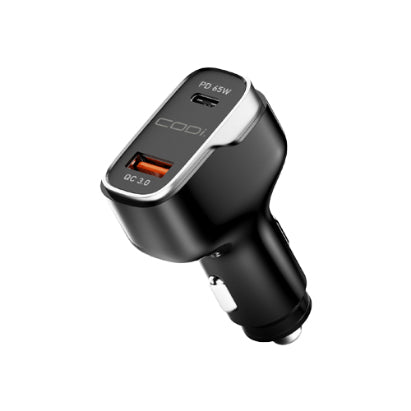 CODi Triple Port 65W Car Charger/Auto Adapter (USB-C, USB-A Outputs) A01111