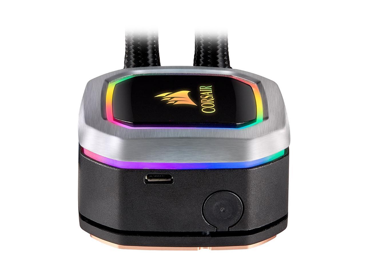Corsair Hydro Series, H100I Rgb Platinum, 240Mm, 2 X Ml Pro 120Mm Rgb Pwm Fans, Rgb Lighting & Fan