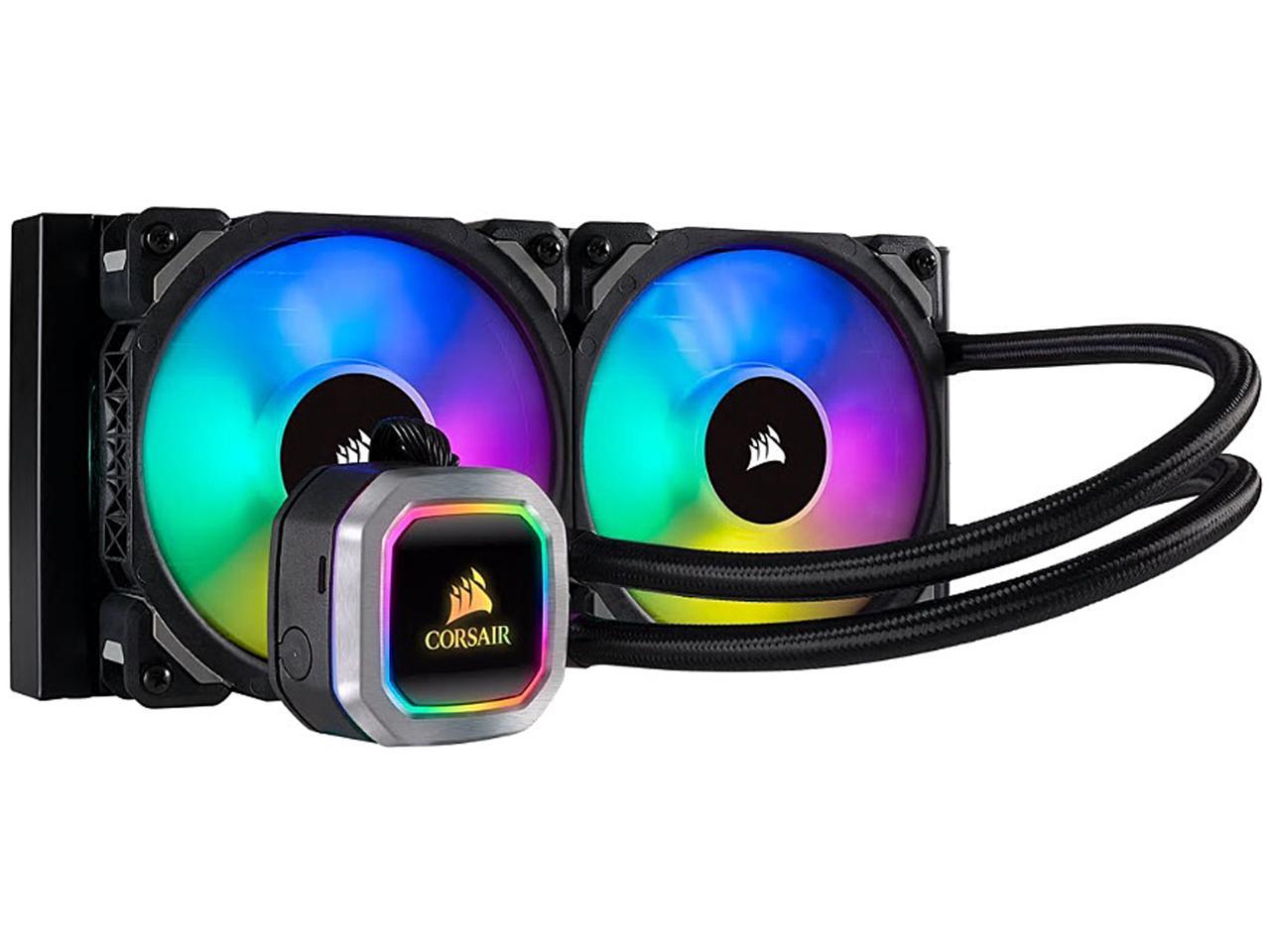 Corsair Hydro Series, H100I Rgb Platinum, 240Mm, 2 X Ml Pro 120Mm Rgb Pwm Fans, Rgb Lighting & Fan
