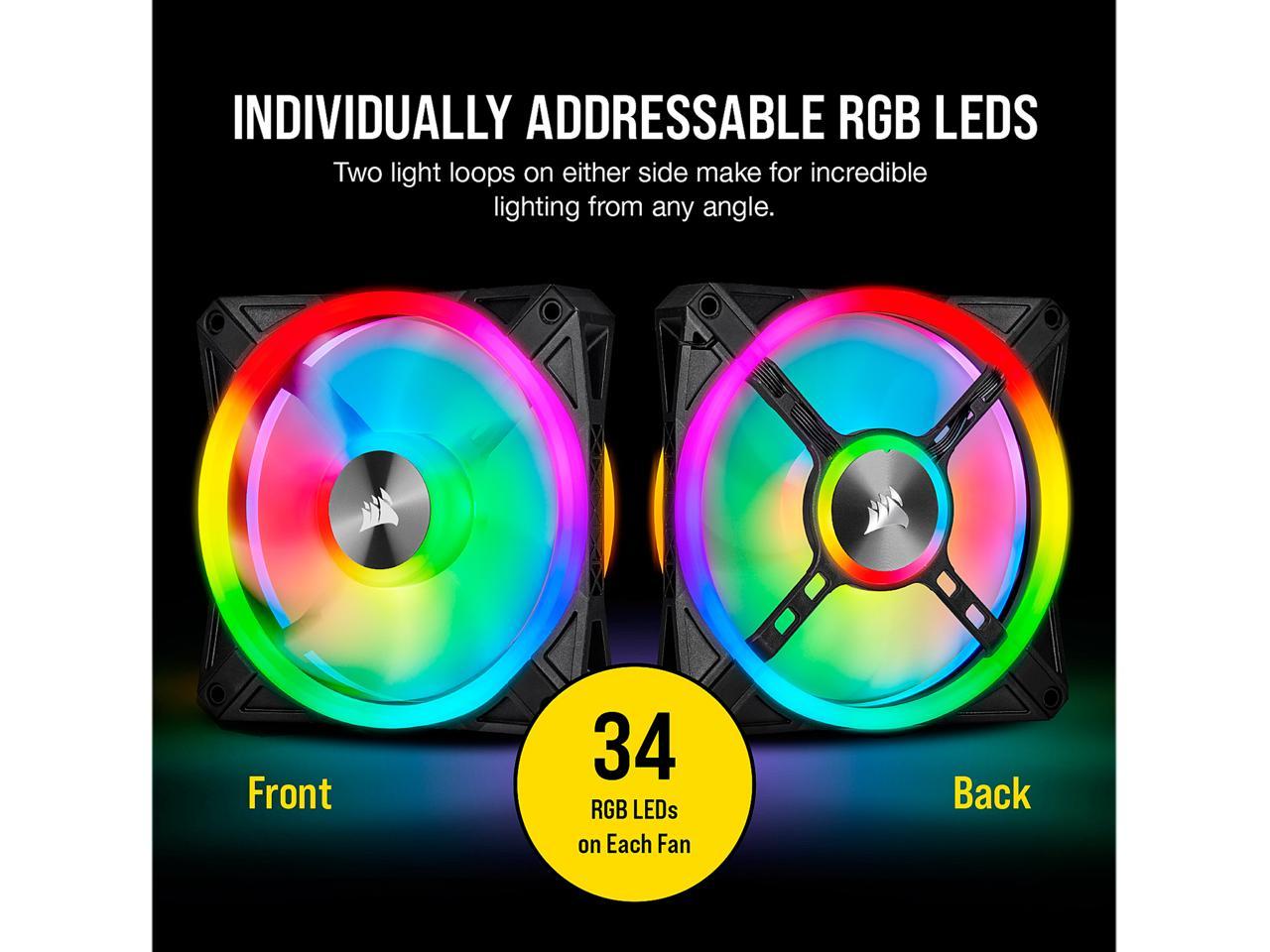 Corsair Ql Series, Icue Ql120 Rgb, 120Mm Rgb Led Fan, Triple Pack With Lighting Node Core, Co-9050098-Ww