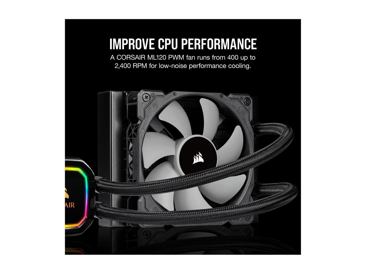 Corsair Icue H60I Rgb Pro Xt, 120Mm Radiator, Single 120Mm Pwm Fan, Software Control, Liquid Cpu Cooler, Cw-9060049-Ww