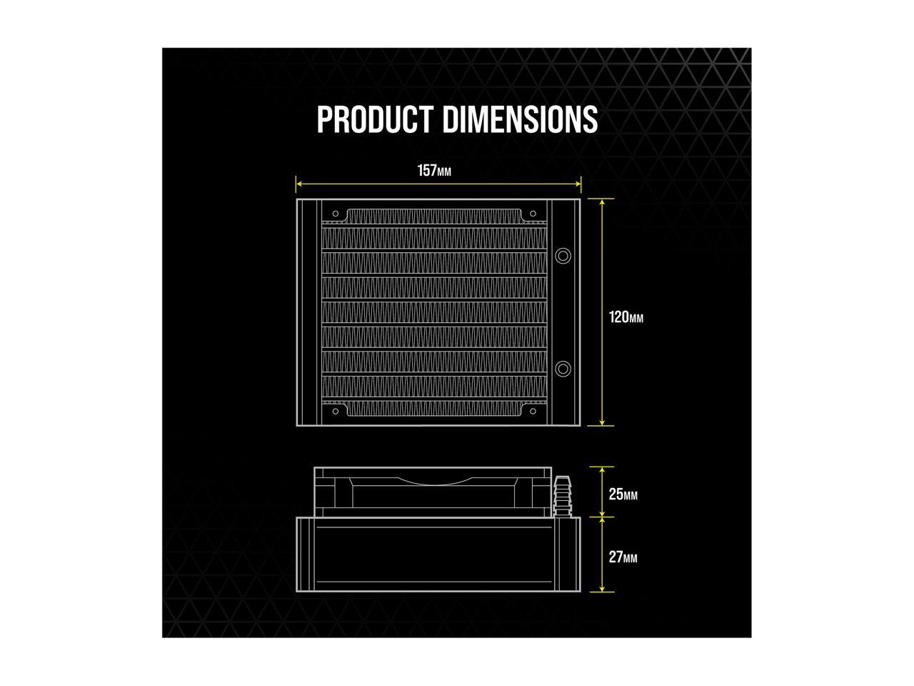 Corsair Icue H60I Rgb Pro Xt, 120Mm Radiator, Single 120Mm Pwm Fan, Software Control, Liquid Cpu Cooler, Cw-9060049-Ww