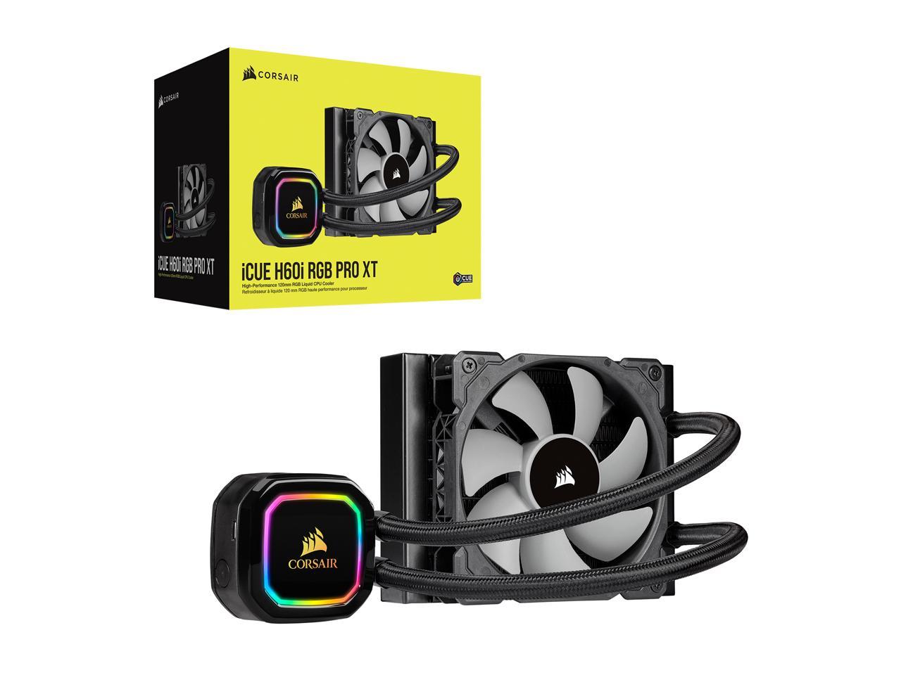 Corsair Icue H60I Rgb Pro Xt, 120Mm Radiator, Single 120Mm Pwm Fan, Software Control, Liquid Cpu Cooler, Cw-9060049-Ww