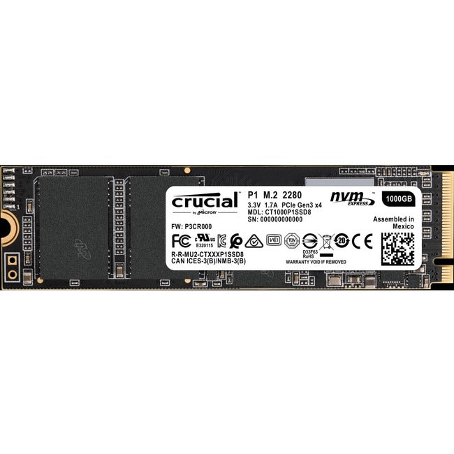 CRUCIAL/MICRON - IMSOURCING 1 TB Solid State Drive - M.2 2280 Internal - PCI Express CT1000P1SSD8