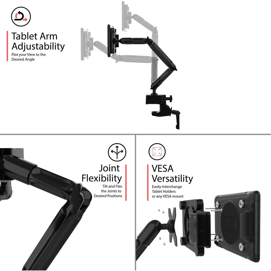 CTA Digital Custom Flex Clamp Mount with Wireless Inductive Charging Case Kit PAD-CFCICC