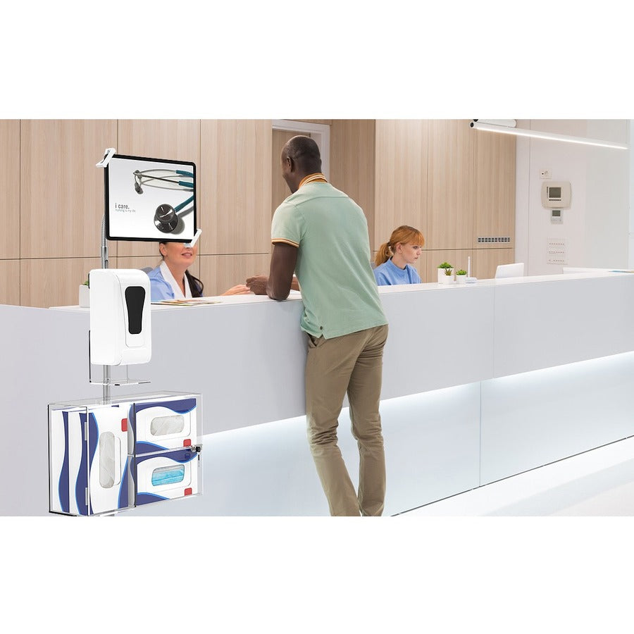 CTA Digital Heavy-Duty Medical Mobile Floor Stand for 7-13 Inch Tablets (White) PAD-SHFSW