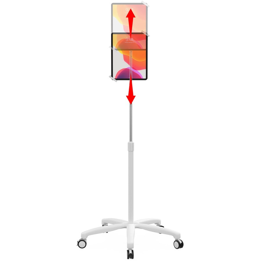 CTA Digital Heavy-Duty Medical Mobile Floor Stand for 7-13 Inch Tablets (White) PAD-SHFSW