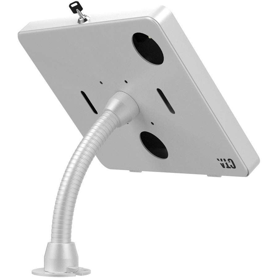 CTA Digital Premium Security Kiosk Stand with Gooseneck Tabletop Mount (White) PAD-PARATW