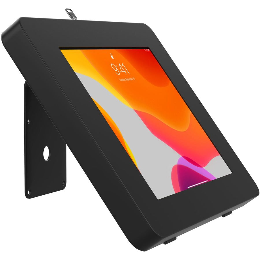 CTA Digital VESA Compatible Curved Stand & Wall Mount with Universal Security Enclosure (Black) PAD-CURVEB