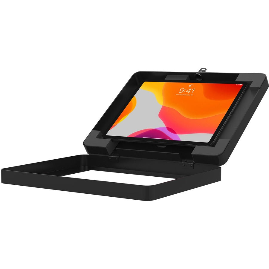 CTA Digital VESA Compatible Curved Stand & Wall Mount with Universal Security Enclosure (Black) PAD-CURVEB
