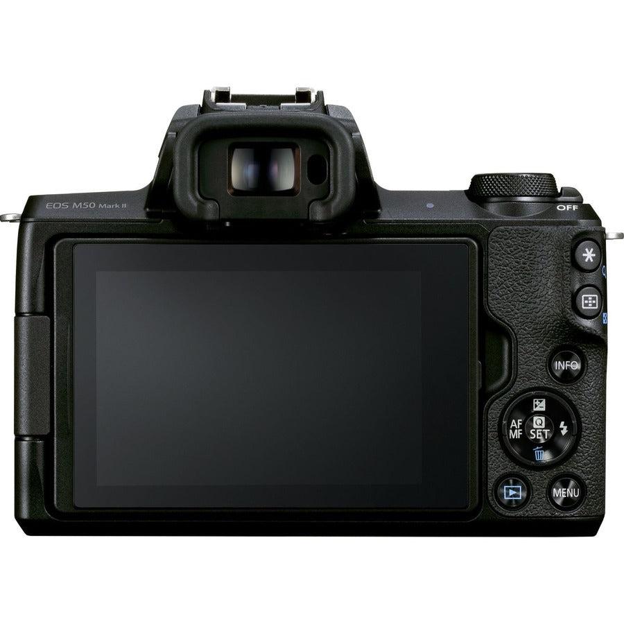Canon Eos M50 Mark Ii + Ef-M 15-45Mm Is Stm Milc 24.1 Mp Cmos 6000 X 4000 Pixels Black
