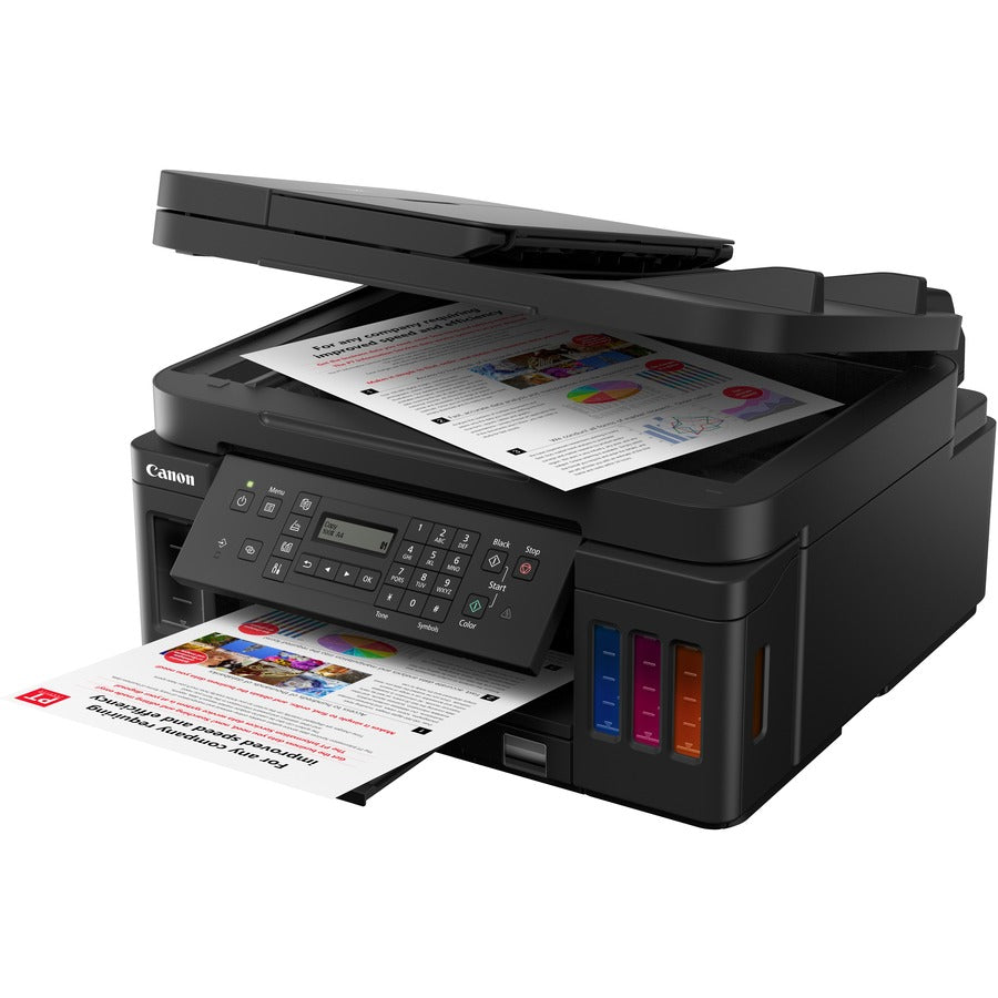 Canon Pixma G7020 Inkjet Multifunction Printer-Color-Copier/Fax/Scanner-4800X1200 Dpi Print-Automatic Duplex Print-5000