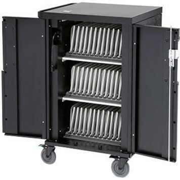 Charging Cart 36 Devices 3 Shelves - Topaz Device Storage Cart | Bretford CoreX TCOREX36-TZ