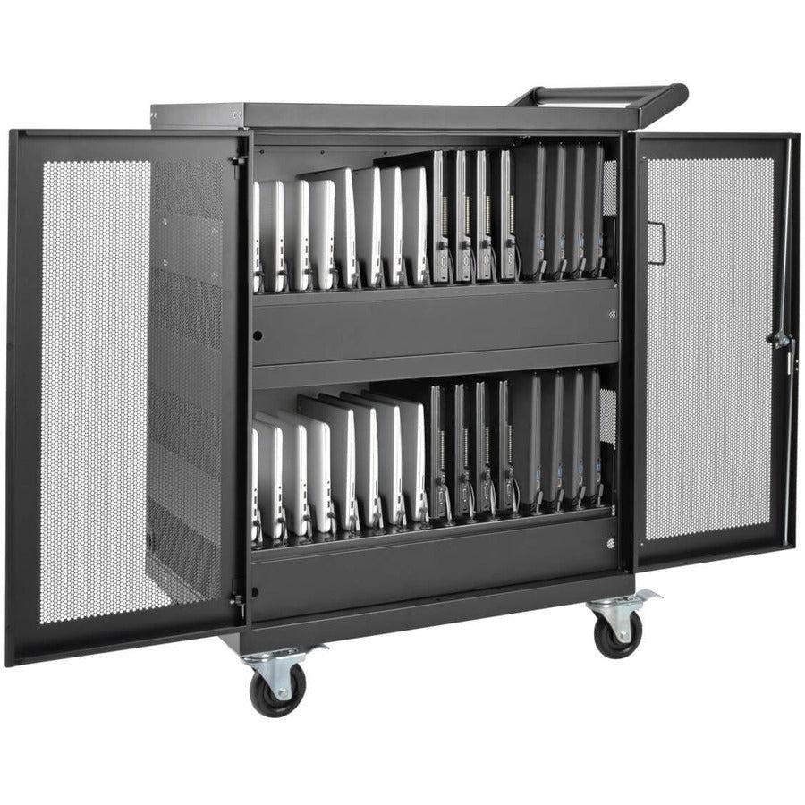 Charging Cart Multi-Device 32 AC Outlets - Chromebooks Laptops Wall-Mount | Tripp Lite CSC32AC
