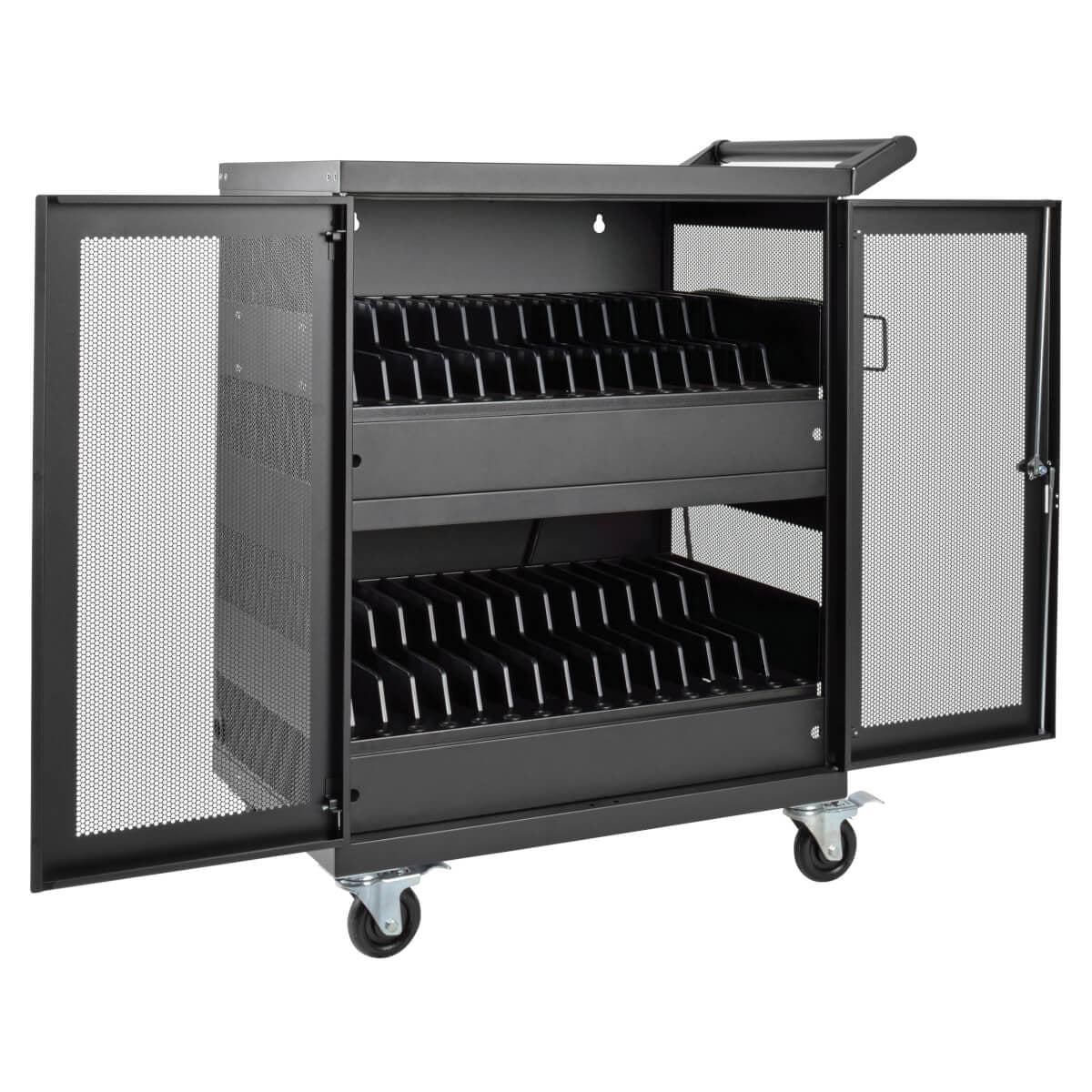 Charging Cart Multi-Device 32 AC Outlets - Chromebooks Laptops Wall-Mount | Tripp Lite CSC32AC