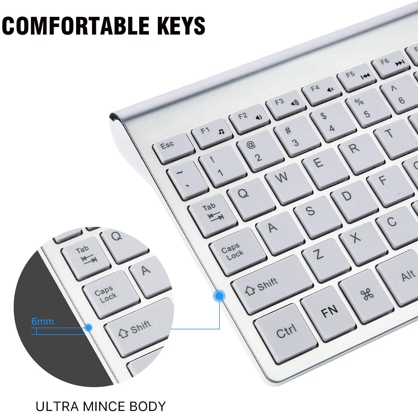 Cimetech Ultra Slim Wireless Keyboard And Mouse Combo 2.4G