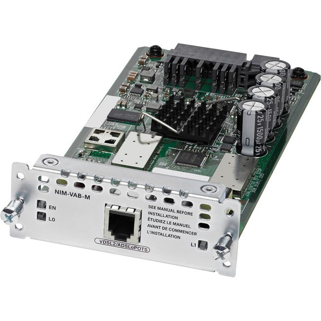 Cisco 1-port VDSL2/ADSL2+ NIM over POTS with Annex M Spare NIM-VAB-M=