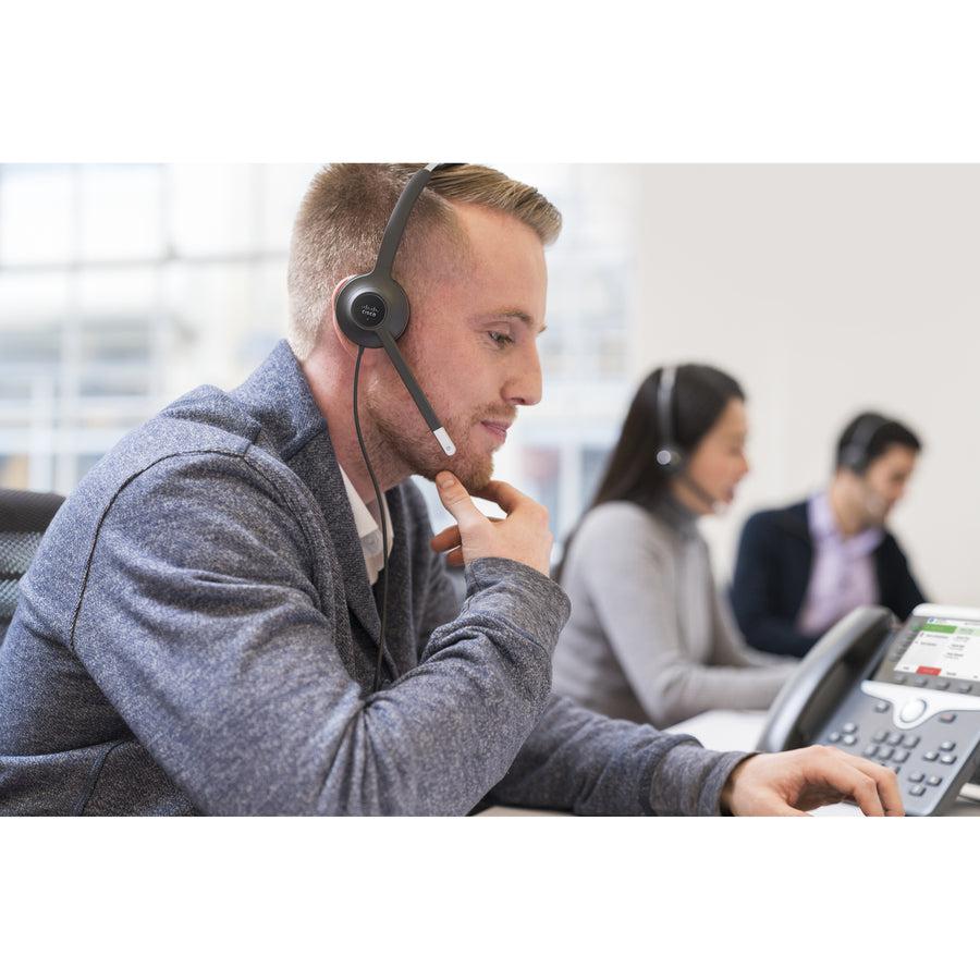 Cisco 532 Wired Dual Headset - Professional RJ-9 Quick Disconnect Unified Communications | TeciSoft CP-HS-W-532-RJ=