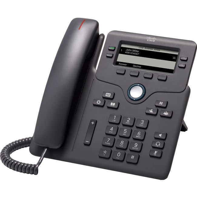 Cisco 6851 Ip Phone - Corded - Corded - Wall Mountable, Desktop - Charcoal