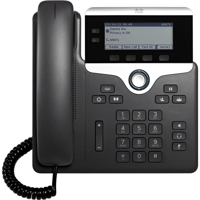 Cisco 7821 Ip Phone - Corded - Wall Mountable - Black