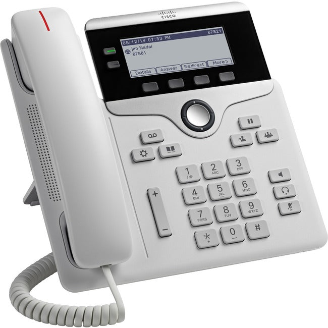 Cisco 7821 IP Phone - Refurbished - Corded - Wall Mountable, Desktop - White CP-7821-W-K9-RF