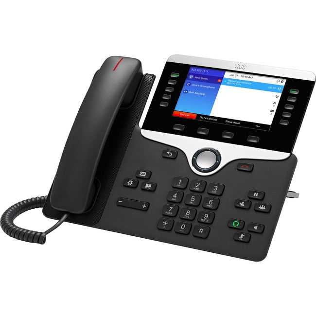 Cisco 8851 IP Phone - Refurbished - Bluetooth - Tabletop, Wall Mountable - Charcoal CP-8851-A-K9-RF