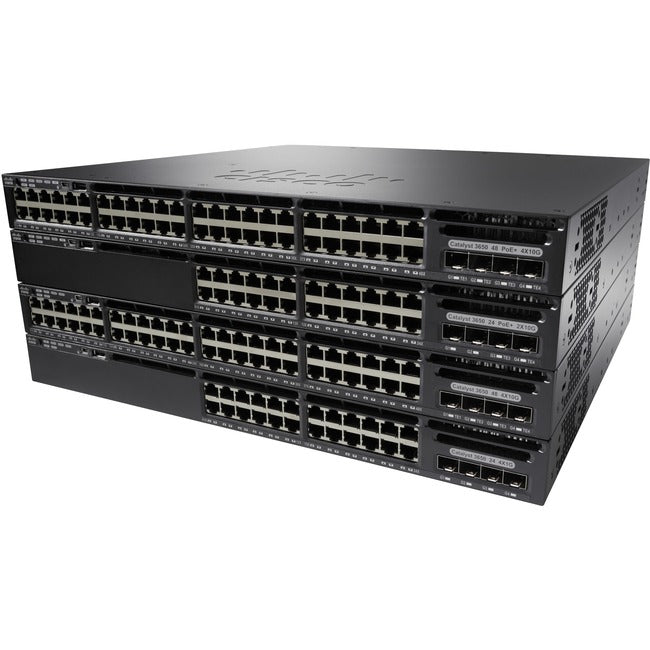 Cisco Catalyst 3650 Layer 3 Switch - 48 Port Gigabit Stackable Enterprise | TecISoft WS-C3650-48TD-S-RF