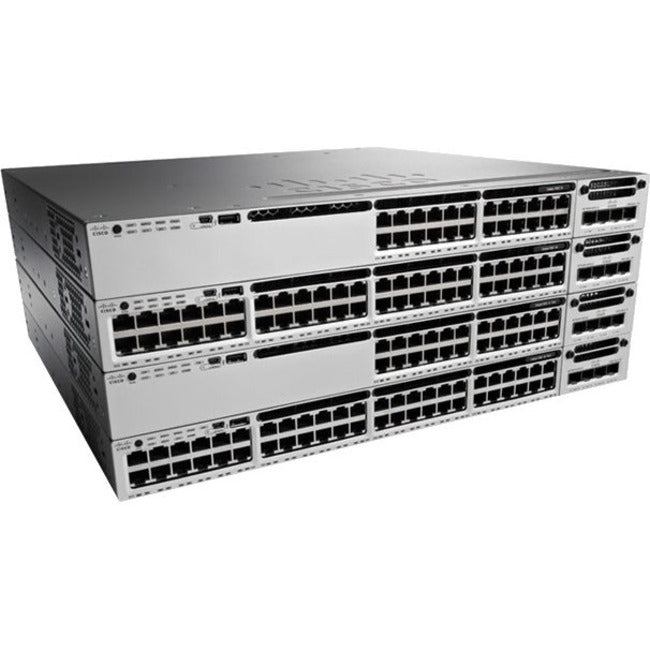 Cisco Catalyst 3850 24 Port Ethernet Switch - Stackable Refurbished | TecniSoft WS-C3850-24T-E-RF