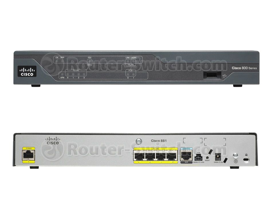 Cisco-IMSourcing DS 881 Ethernet Security Router CISCO881-K9