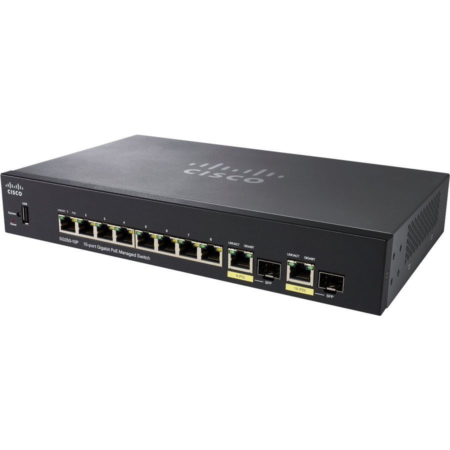 Cisco SG350-10P 10-port Gigabit POE Managed Switch SG350-10P-K9-JP