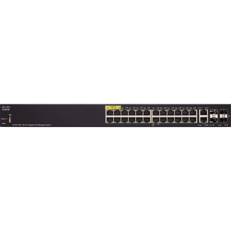Cisco SG350-28P 28-Port Gigabit PoE Managed Switch SG350-28P-K9-NA-RF