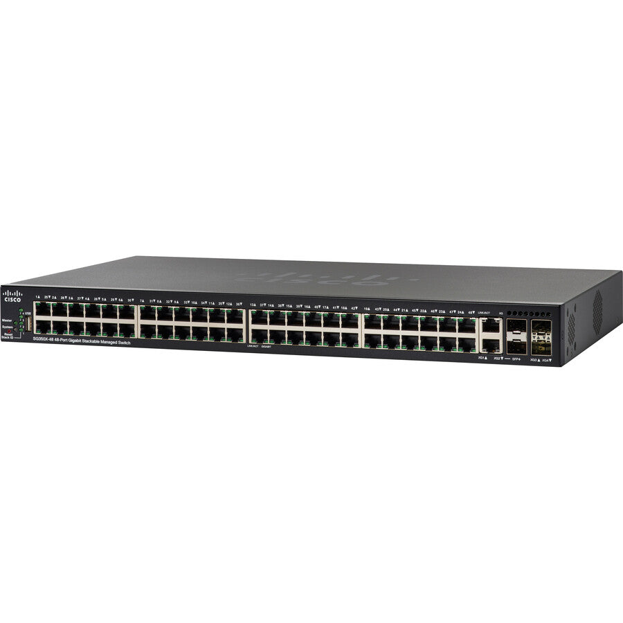 Cisco SG350X 48-Port PoE Switch - Stackable Layer 3 Managed | Tecisoft SG350X-48P-K9NA-RF