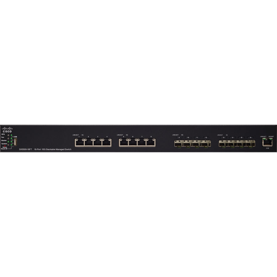 Cisco SX550X-16FT 16-Port 10G Stackable Managed Switch SX550X-16FT-K9-NA