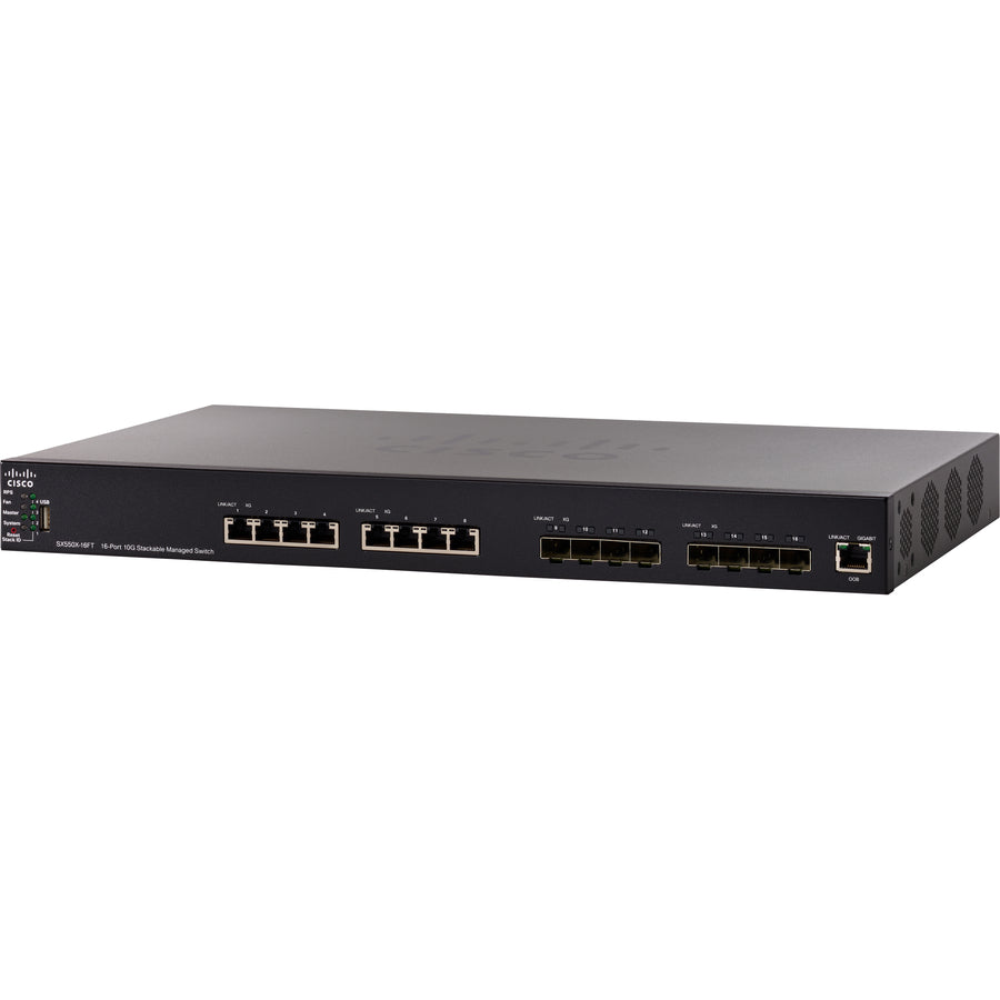 Cisco SX550X-16FT 16-Port 10G Stackable Managed Switch SX550X-16FT-K9-NA