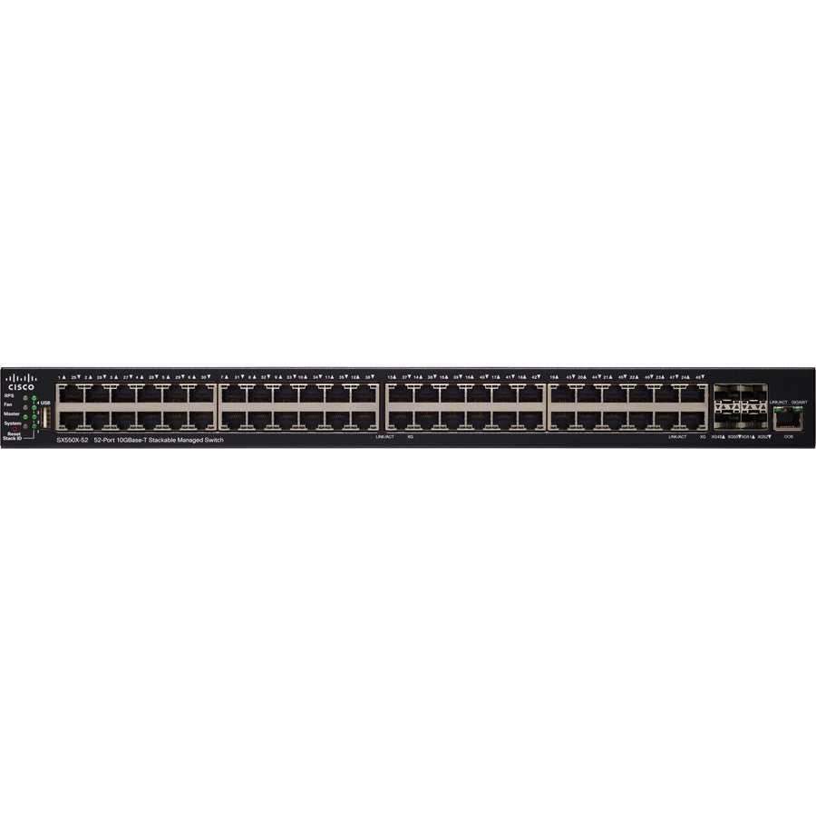 Cisco SX550X-52 52-Port 10GBase-T Stackable Managed Switch SX550X-52-K9-NA
