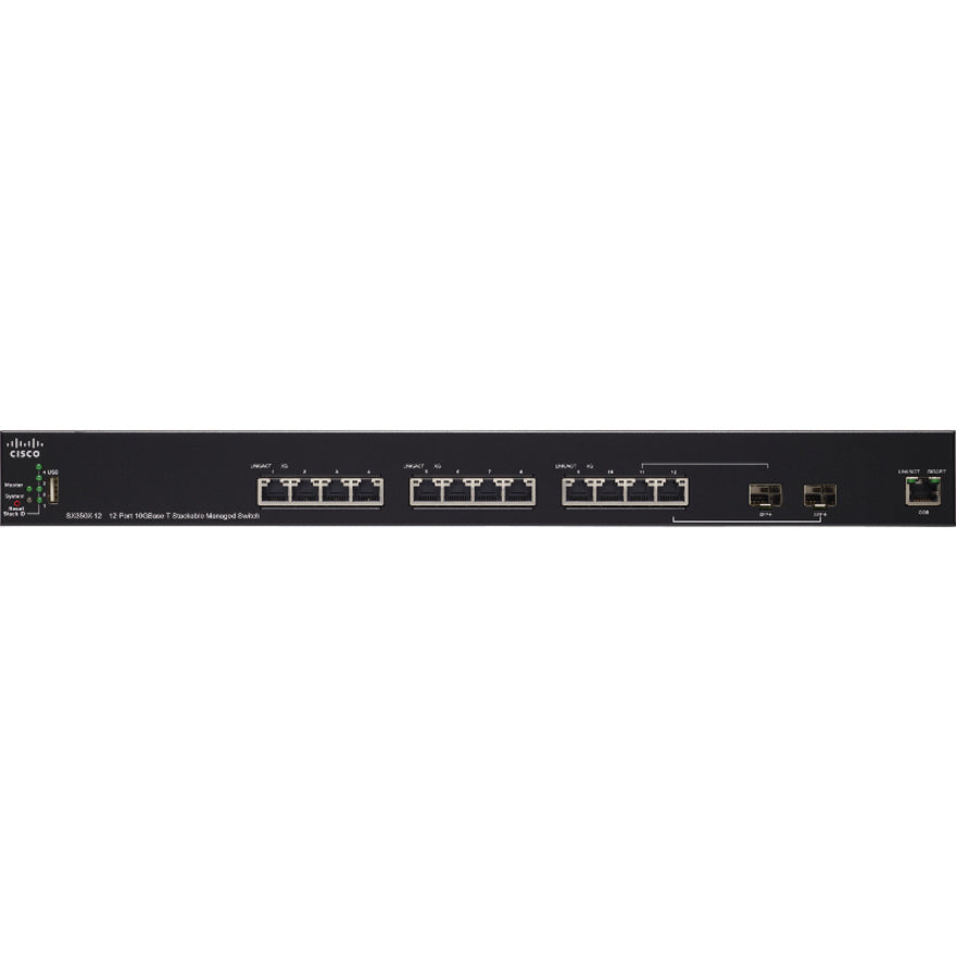 Cisco SX350X-12 12-Port 10GBase-T Stackable Managed Switch SX350X-12-K9-UK