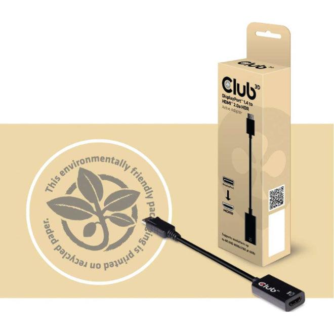 Club 3D DisplayPort 1.4 to HDMI 2.0a HDR CAC-1080