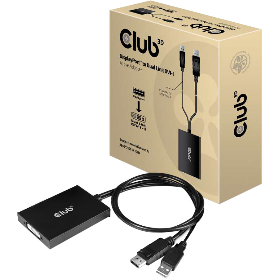 Club 3D DisplayPort to Dual Link DVI-I Active Adapter CAC-1010