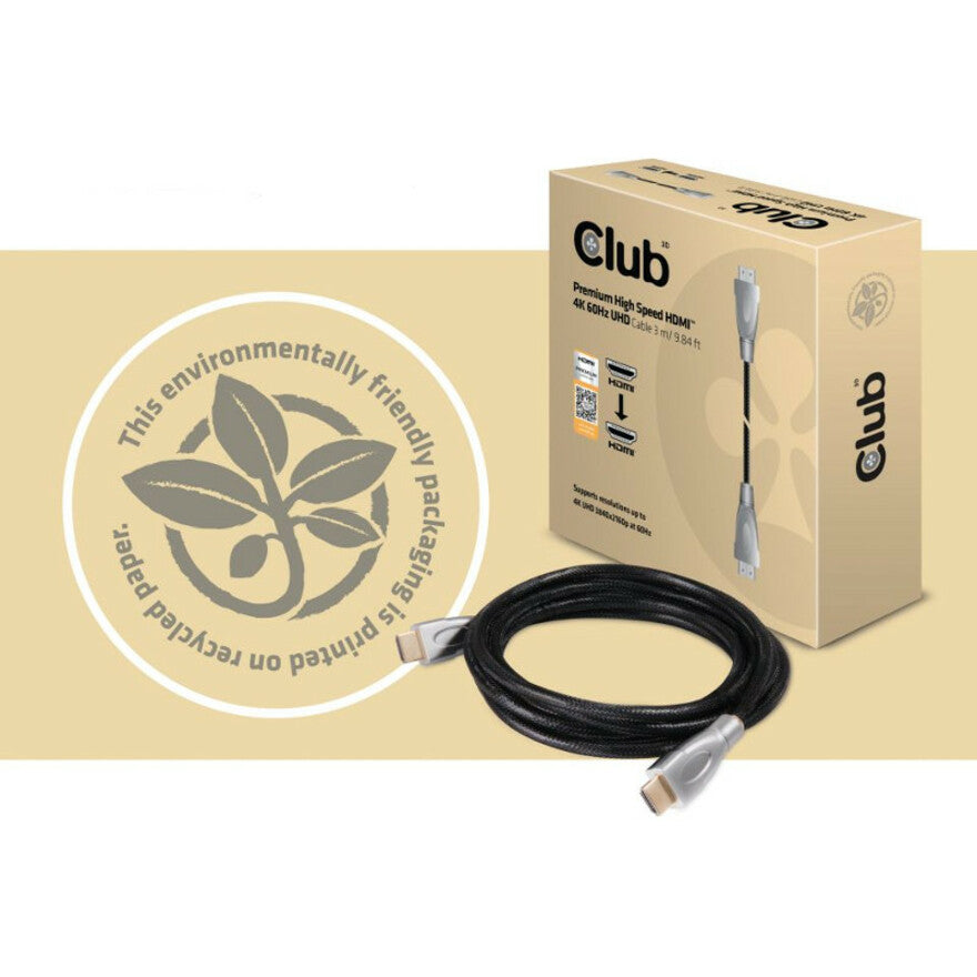 Club 3D Premium High Speed HDMI 2.0 4K60Hz UHD Cable 3 meter CAC-1310