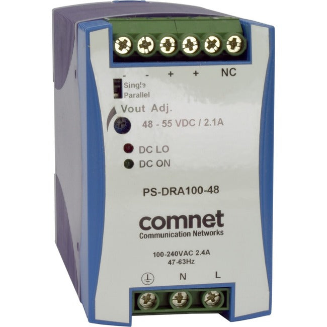 Comnet Industrial Din Rail Mounting 100 Watt @ 48 Volt Power Supply