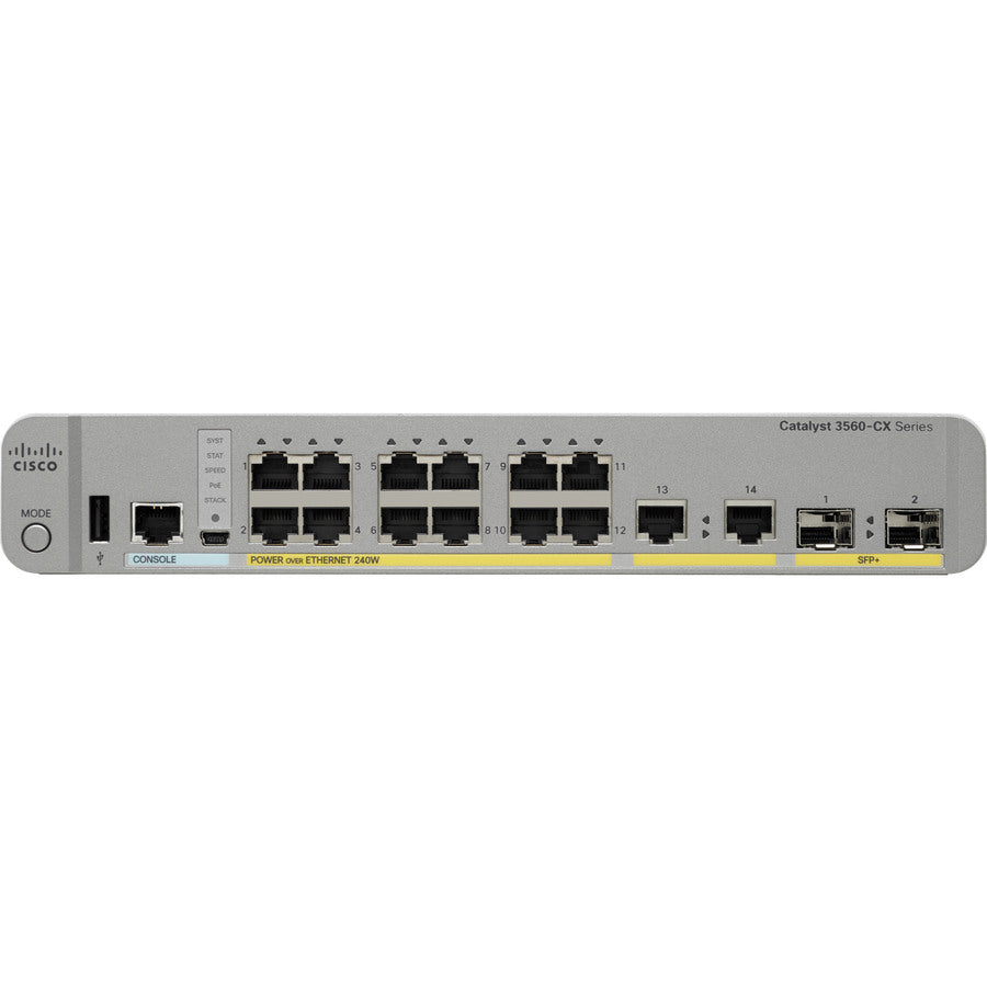 Compact Switch 12-Port Managed - Cisco Catalyst 3560CX-12PD-S | TeciSoft WS-C3560CX12PDS-RF