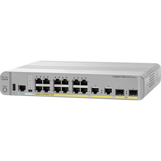 Compact Switch 12-Port Managed - Cisco Catalyst 3560CX-12PD-S | TeciSoft WS-C3560CX12PDS-RF