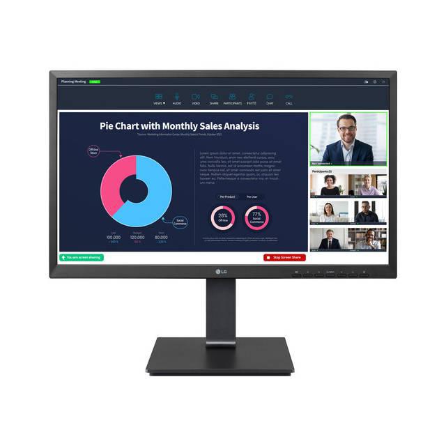 Computer Monitor with Speakers and Camera - LG 23.8" IPS FHD Business Display | TecISoft 24BP750C-B