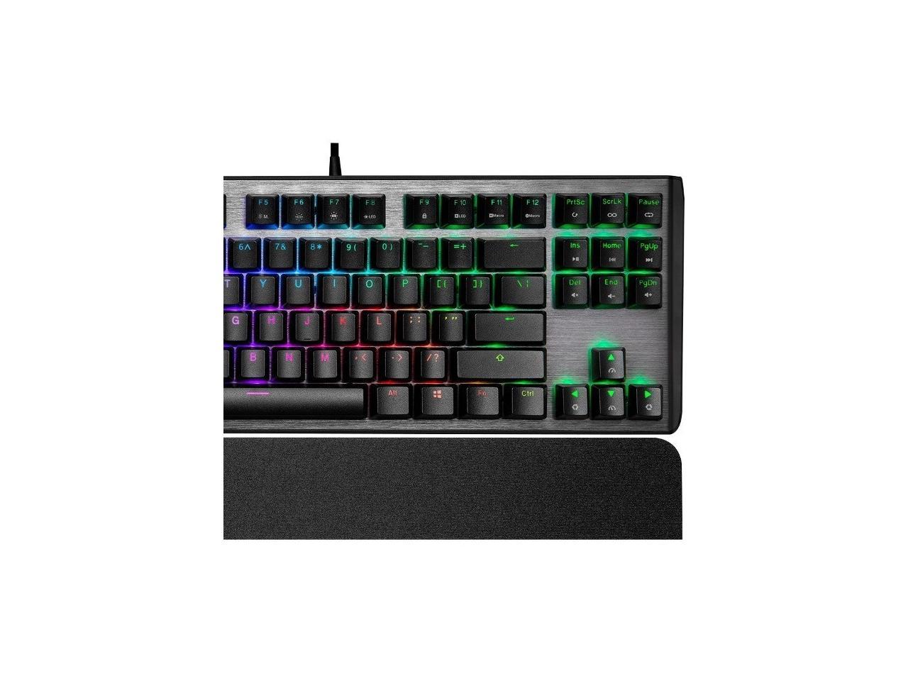 Cooler Master Ck-530-Gktl1-Us Usb Wired Gaming Keyboard W/ Blue Switch (Gunmetal Black)
