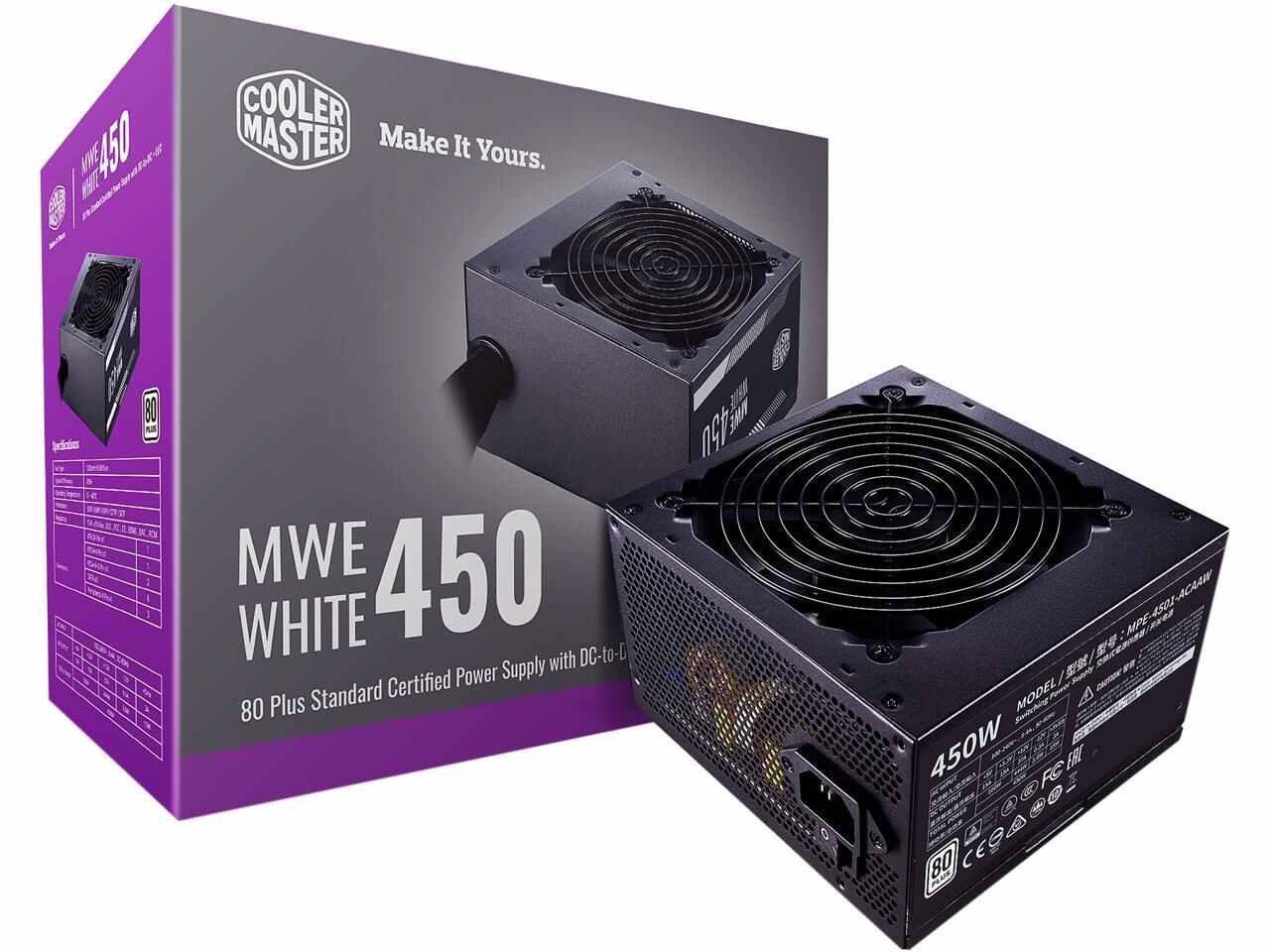 Cooler Master Mpe-4501-Acaaw-Us 80 Plus Standard Certified Power Supply With Dc-To-Dc + Llc