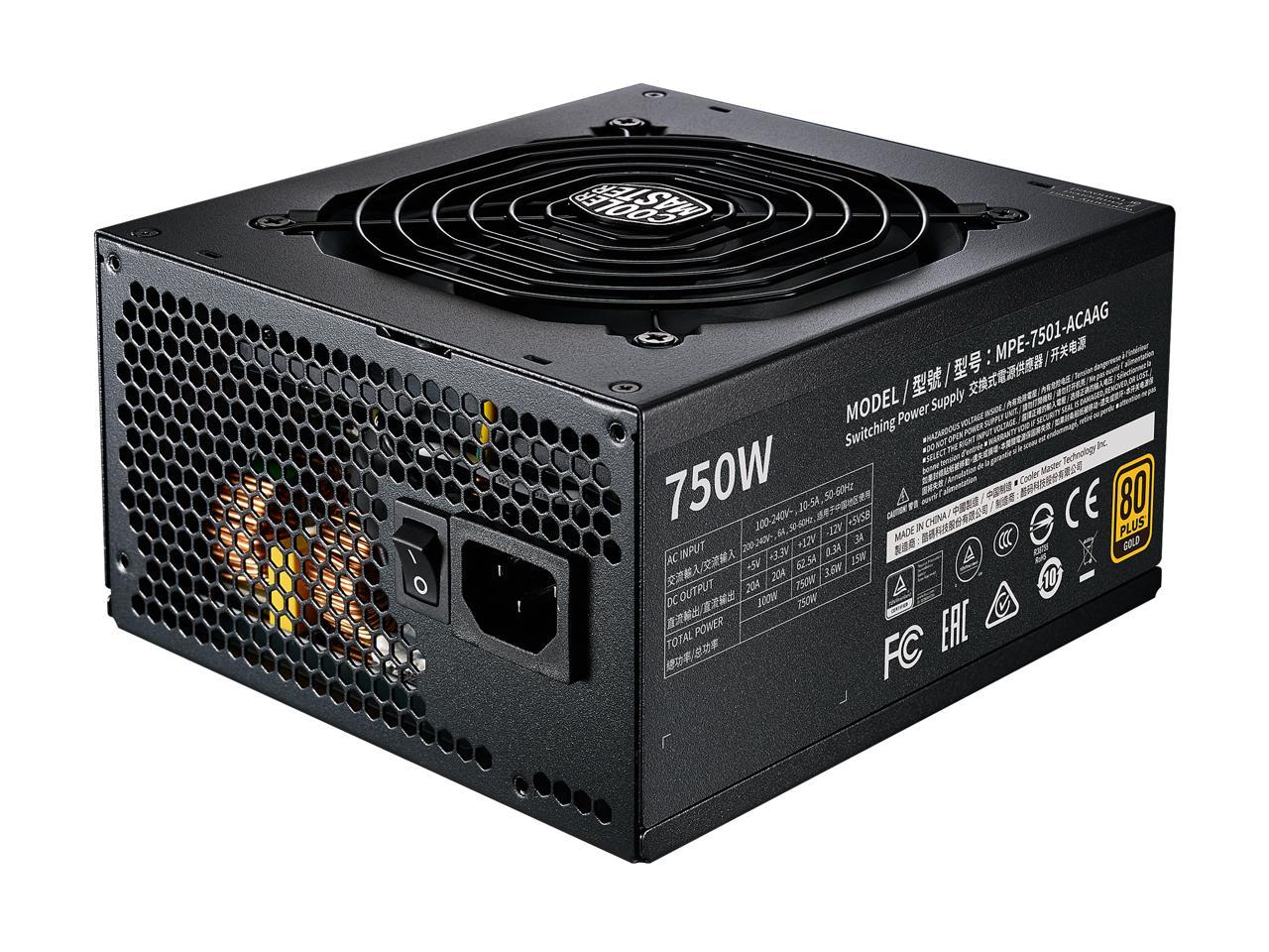Cooler Master Mpe-7501-Afaag-Us 80 Plus Gold 750W V2 Full Modular Atx 12V Power Supply W/ Active Pfc
