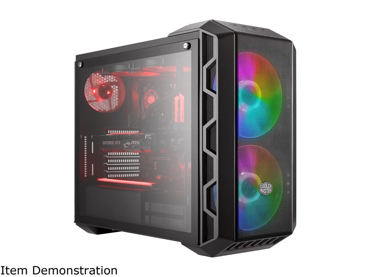 Cooler Master Mastercase H500 Argb Airflow Atx Mid-Tower With Mesh & Transparent Front Panel Option