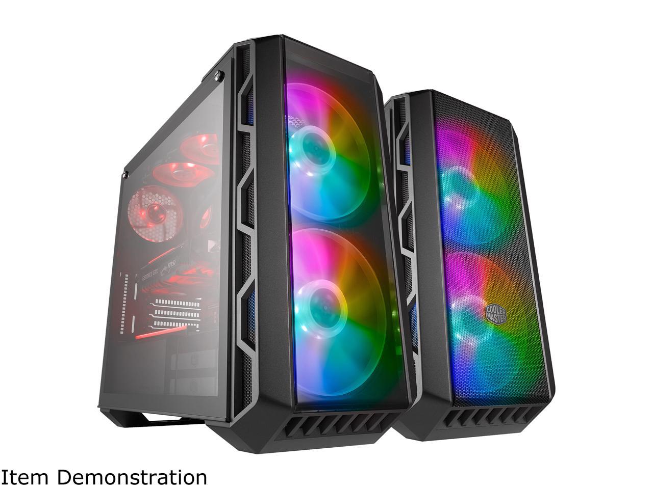 Cooler Master Mastercase H500 Argb Airflow Atx Mid-Tower With Mesh & Transparent Front Panel Option