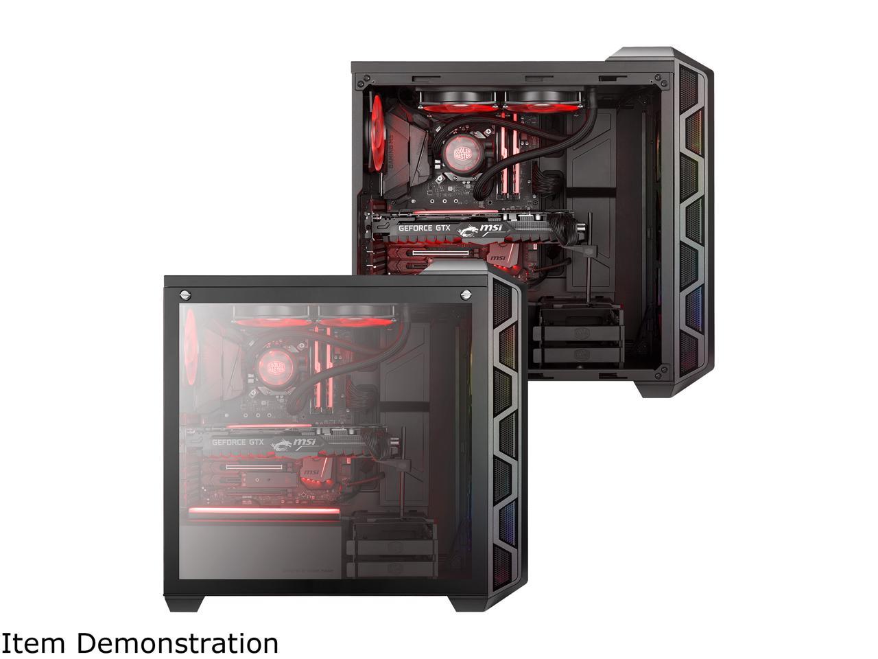Cooler Master Mastercase H500 Argb Airflow Atx Mid-Tower With Mesh & Transparent Front Panel Option