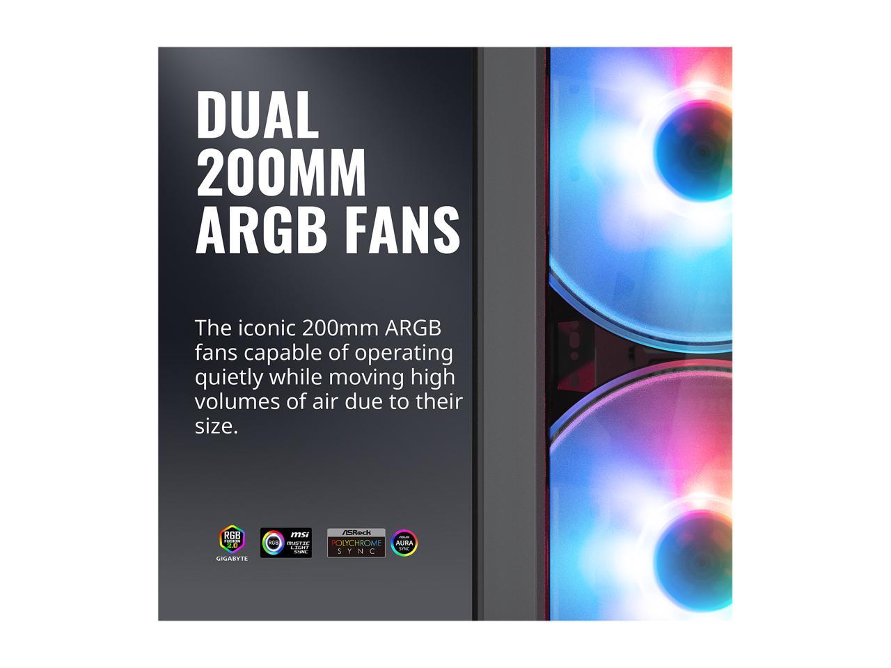 Cooler Master Mastercase H500 Argb Airflow Atx Mid-Tower With Mesh & Transparent Front Panel Option